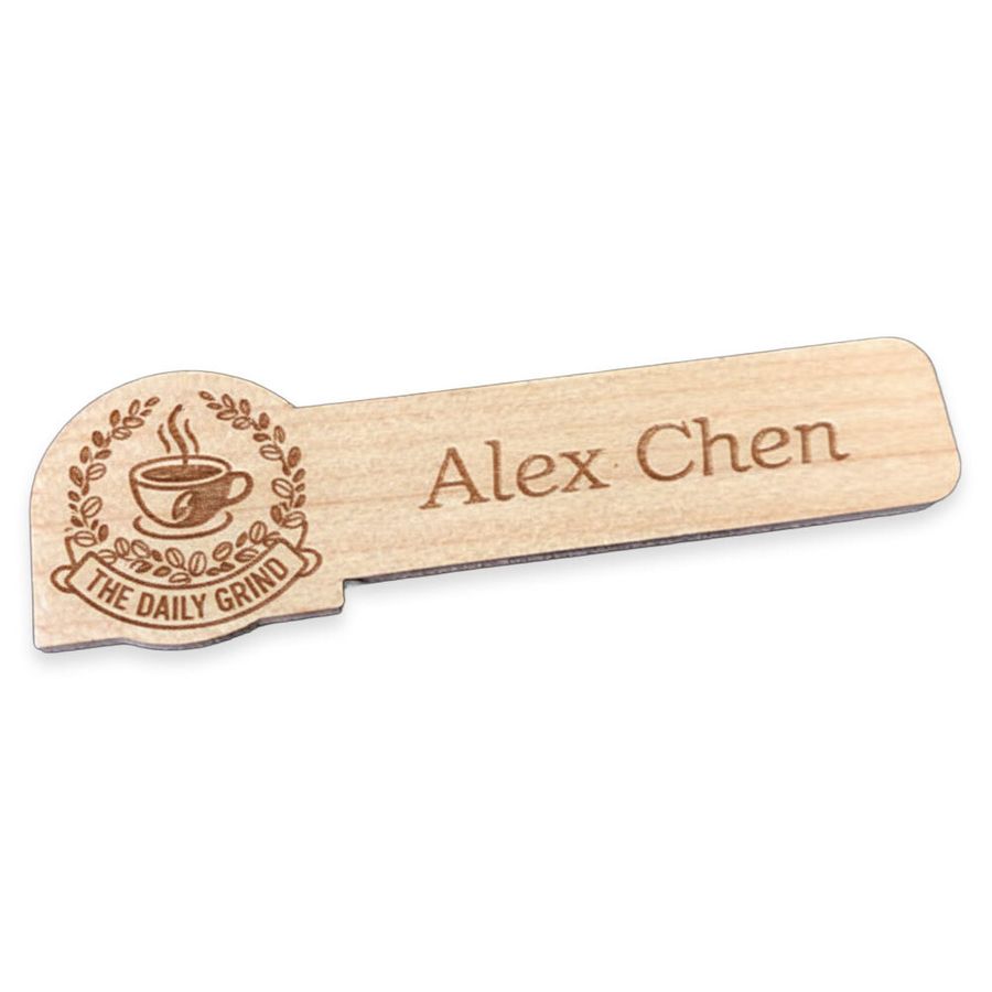 Wooden Name Badges - Custom Pro Prints