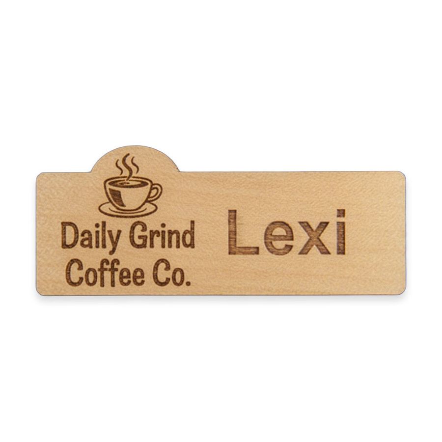 Wooden Name Badges - Custom Pro Prints