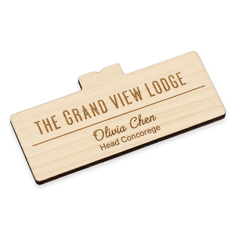 Wooden Name Badges - Custom Pro Prints
