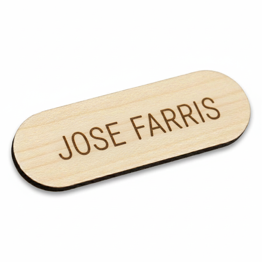 Wooden Name Badges - Custom Pro Prints