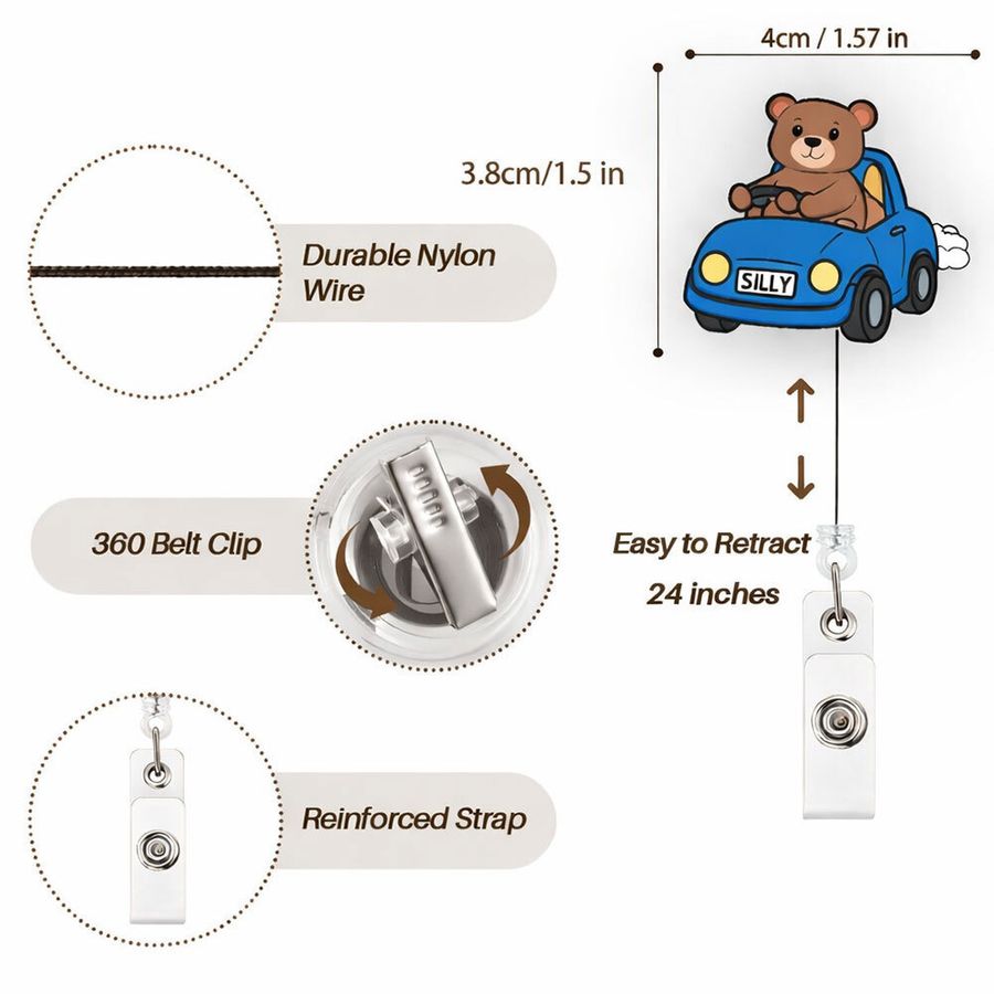 Custom Shape Acrylic Badge Reel - Custom Tees Today