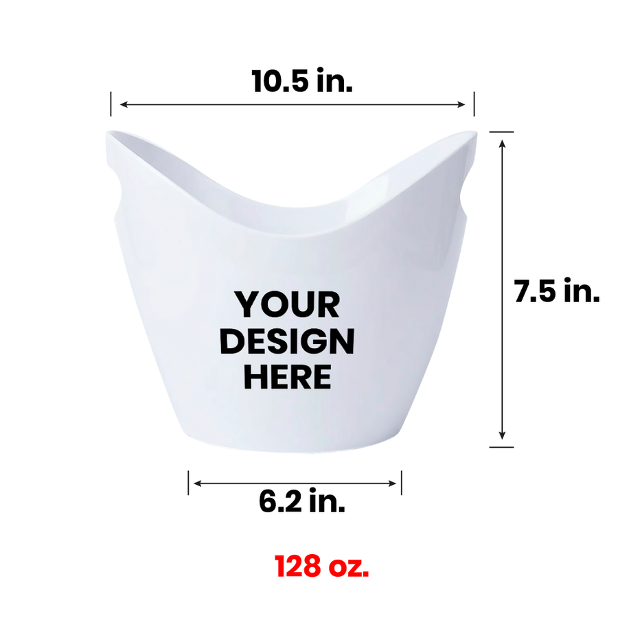 Curved Dual-Handle Drink Buckets - Custom Tees Today