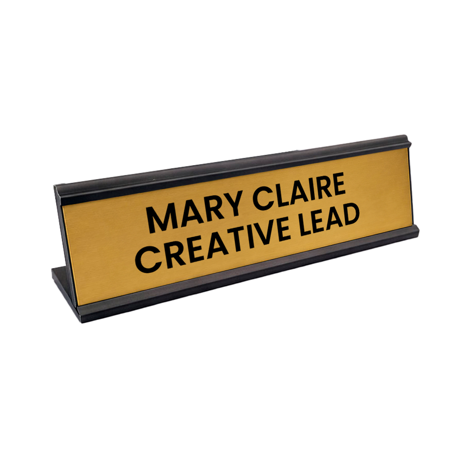 Metal Desktop Name Badges - Tote Bags Now