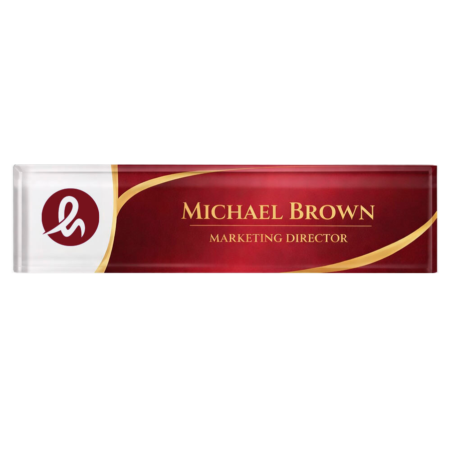 Acrylic Desktop Name Badges - Tote Bags Now