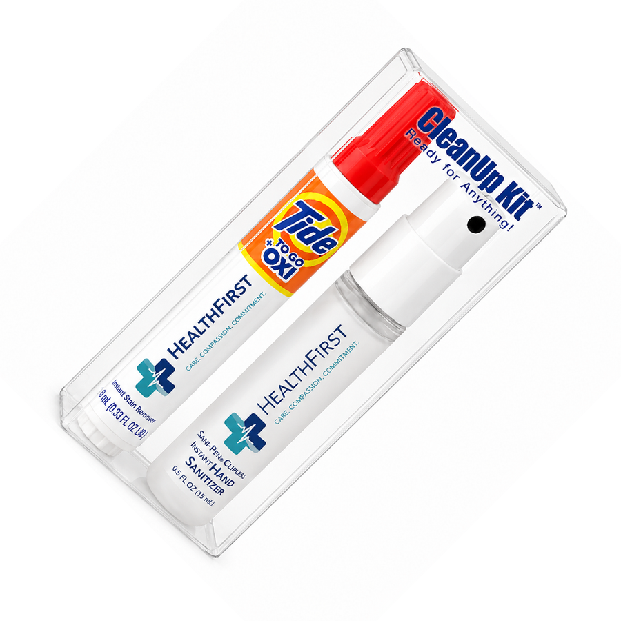 CleanUp Kit - Tide® to Go + Oxi and Sani-Pen® Clipless™ Travel Kits - Stealth Patches