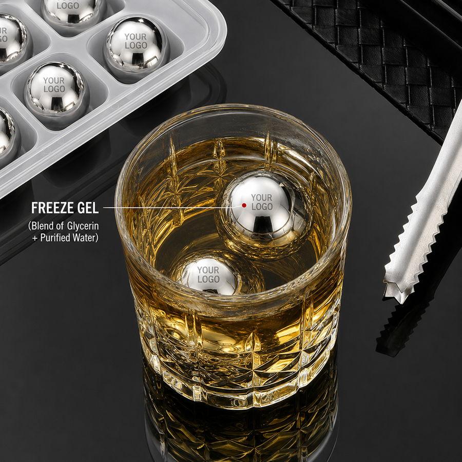 Soccer Ball Stainless Steel Ice Cubes - Hand Fans Now