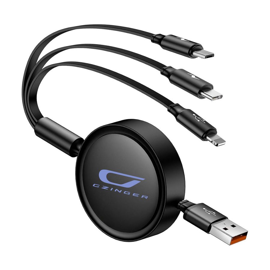 Soft Silicone 3-in-1 Charging Cables - Custom Tees Today