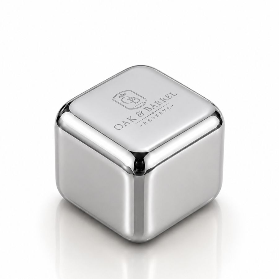 Silver Stainless Steel Ice Cubes - Hand Fans Now
