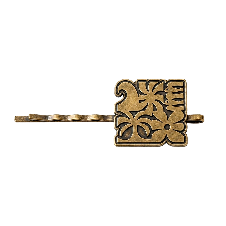 Die Struck Metal Hair Clips - Tote Bags Now