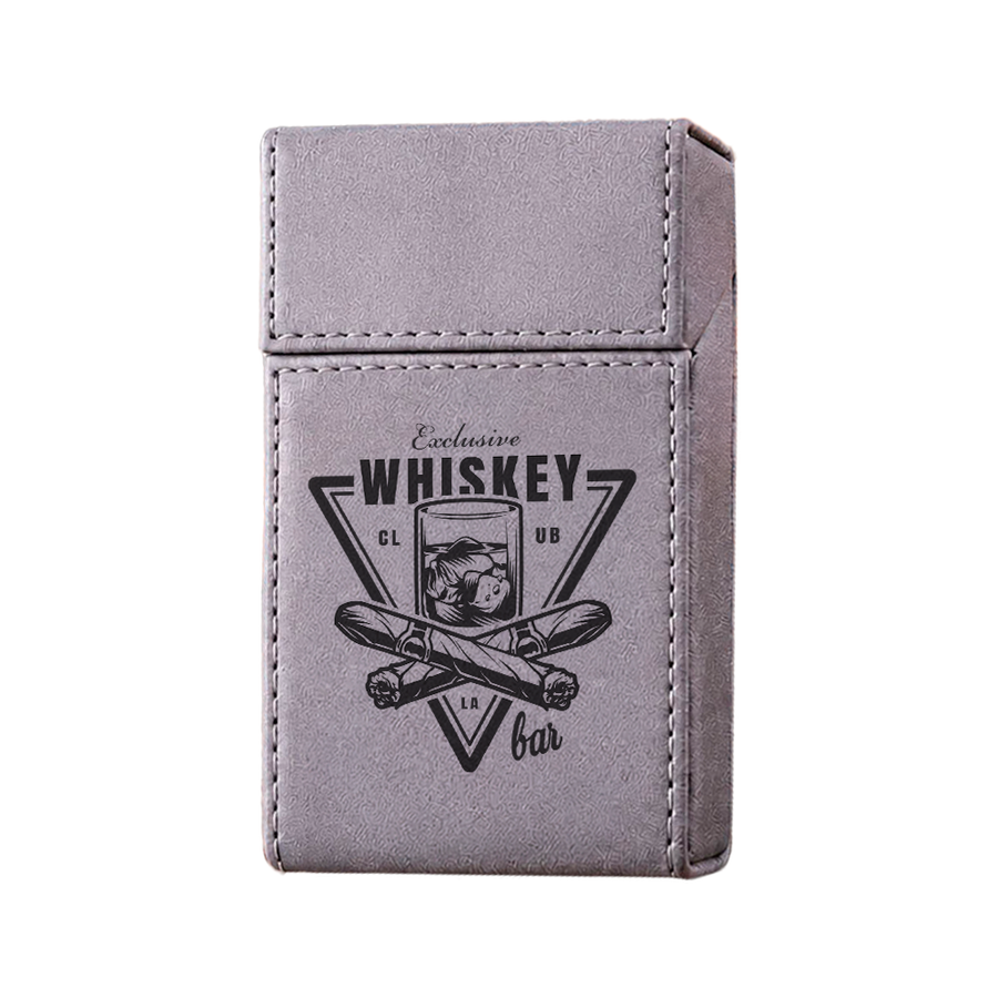 Flip Top PU Leather Full Bag Cigarette Cases - Custom Shoe Charm