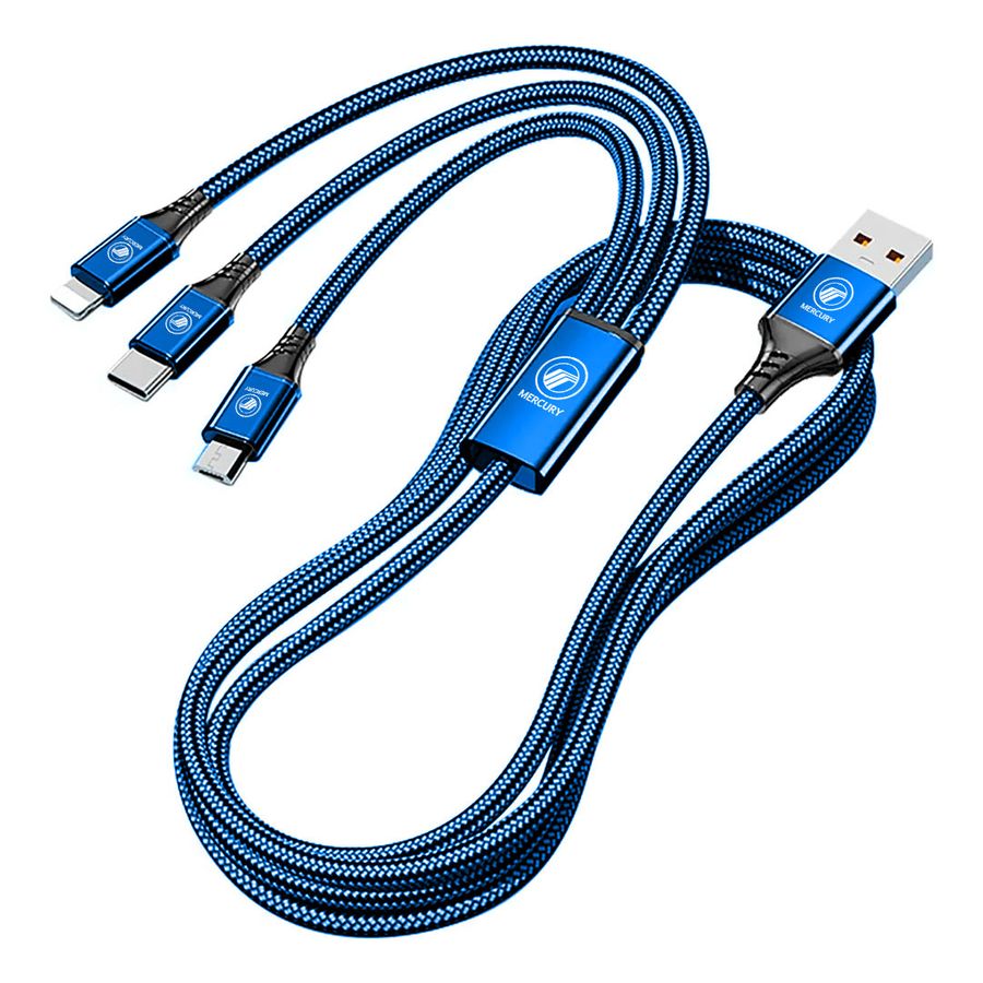 Nylon Braided 3-in-1 Charging Cables - Custom Pro Prints