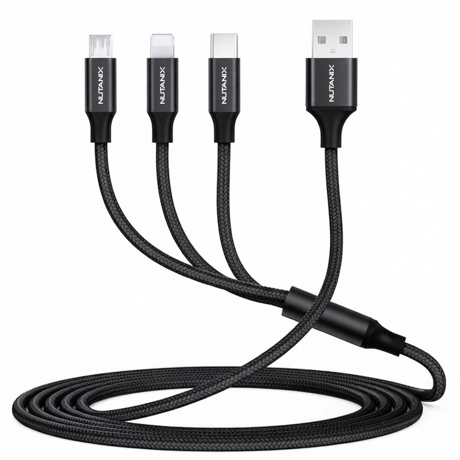 Nylon Braided 3-in-1 Charging Cables - Custom Pro Prints