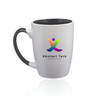 12 Oz. Ceramic Dual Colored Coffee Mugs Black