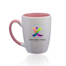 12 Oz. Ceramic Dual Colored Coffee Mugs Pink