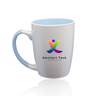 12 Oz. Ceramic Dual Colored Coffee Mugs Light Blue