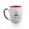 12 Oz. Ceramic Dual Colored Coffee Mugs Maroon