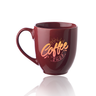 16 Oz Glossy Ceramic Mugs Maroon