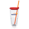 Crystal Chill Solid Clear Acrylic Tumblers Red