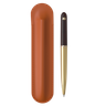 Custom Olive Pen With Leather Case Combination Black