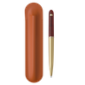 Custom Olive Pen With Leather Case Combination Wine Red