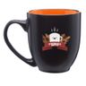 Dual Colored Ceramic Bistro Mugs Orange
