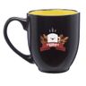 Dual Colored Ceramic Bistro Mugs Yellow