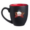 Dual Colored Ceramic Bistro Mugs Red