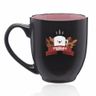 Dual Colored Ceramic Bistro Mugs Pink