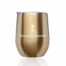 Gleam Elegance Isoliertes Weinglas Gold
