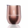 Gleam Elegance Isoliertes Weinglas Rose Gold