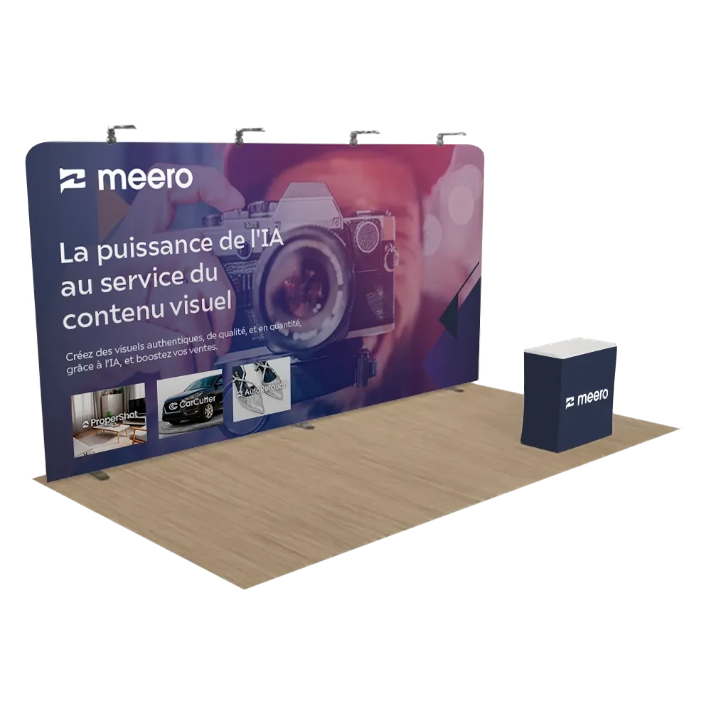 Présentoir d'exposition zippé personnalisé 6,1 x 3,1 m - Imprint Now - FR