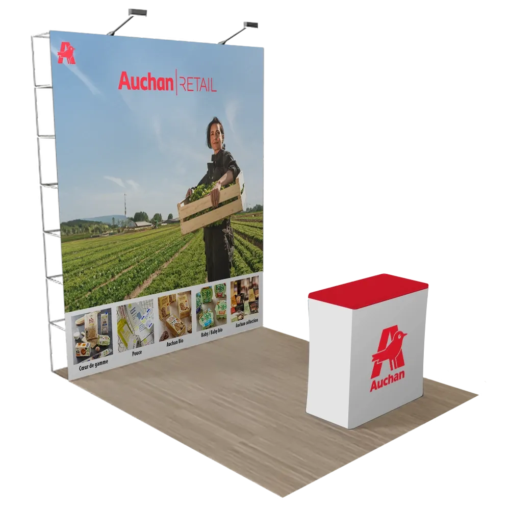 Présentoir droit Pop-up 2,4 m x 2,4 m - Imprint Now - FR
