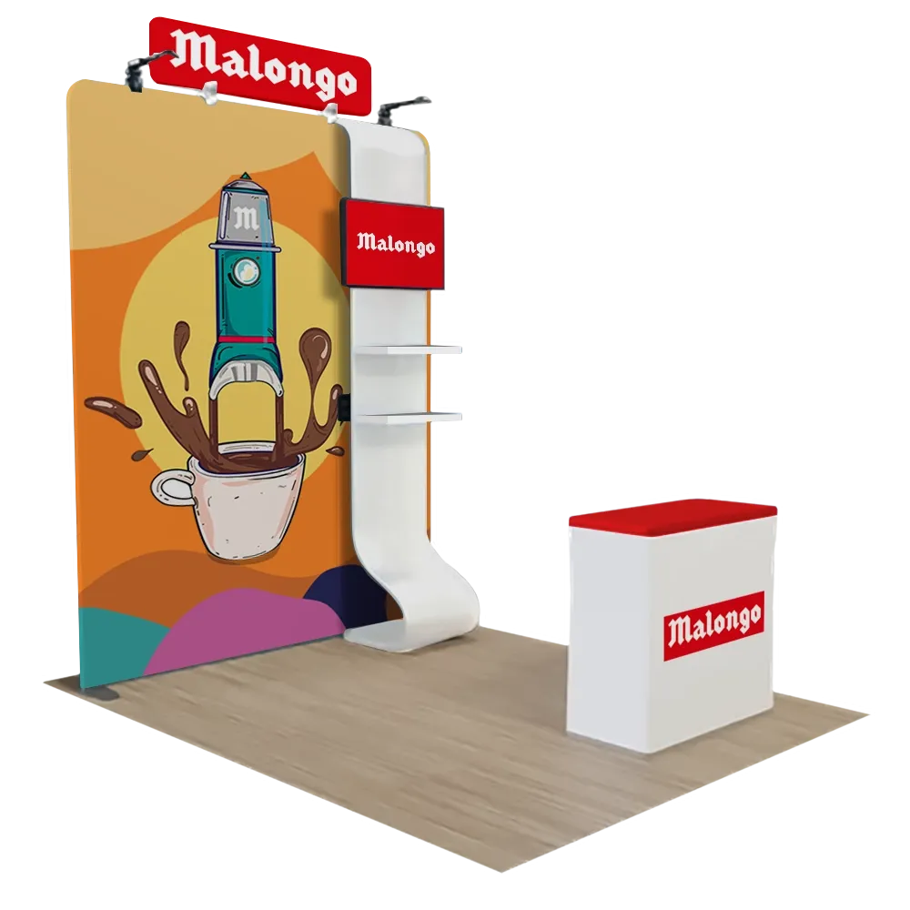 Présentoir droit Média de 2,4 m x 2,4 m - Imprint Now - FR