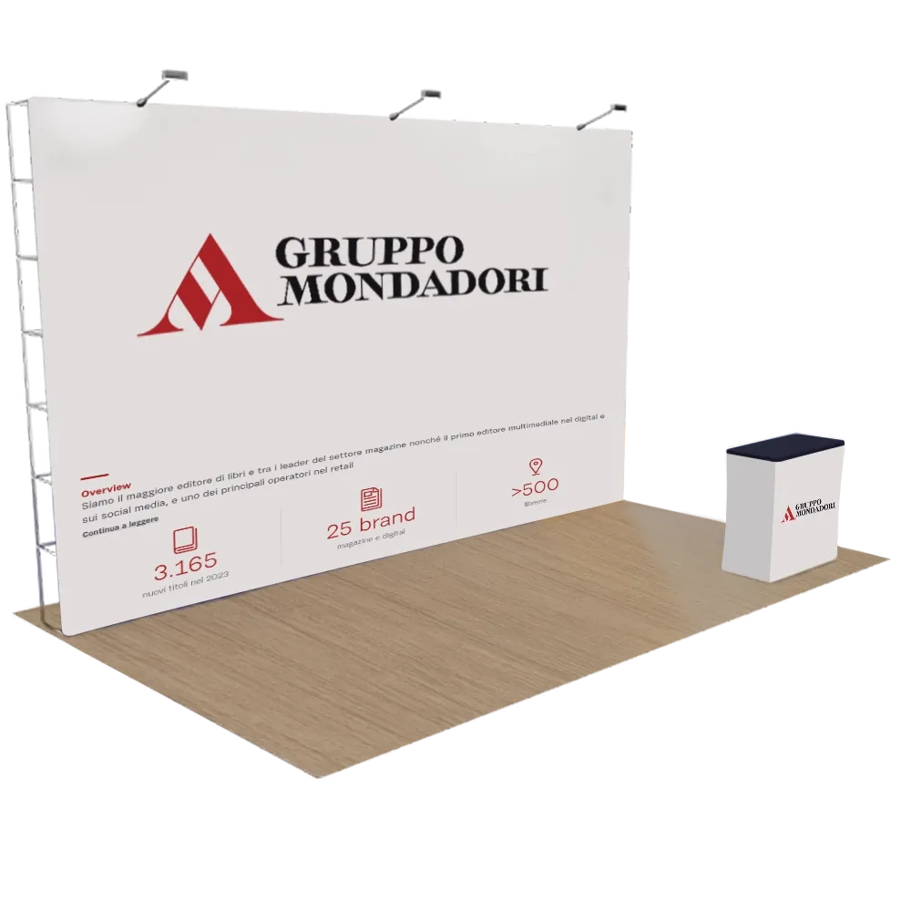 Espositore pop-up dritto da 6,1 m x 3 m - Imprint Now - IT