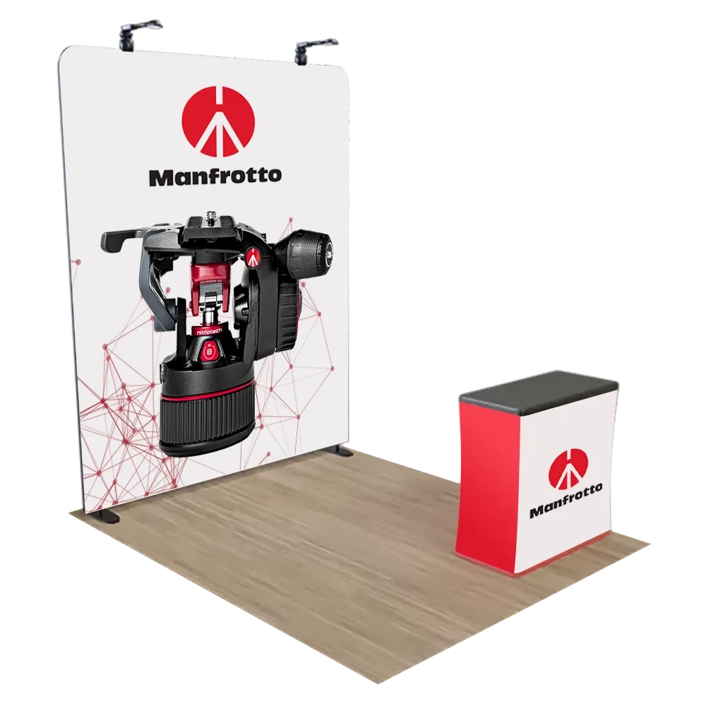 Espositore Fieristico Zip Up Personalizzato con Cornice in Alluminio 2,4 x 2,4 m - Imprint Now - IT