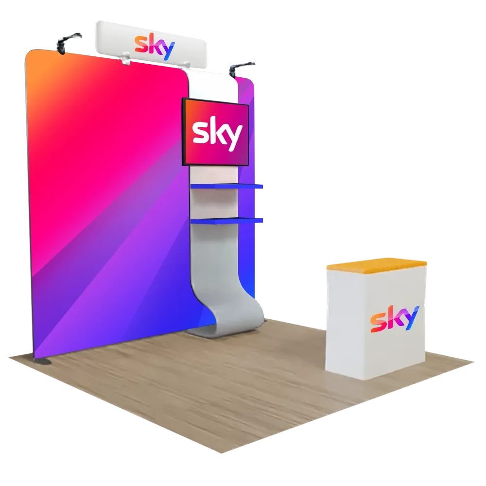 Espositore Multimediale Dritto 3 m x 3 m - Imprint Now - IT