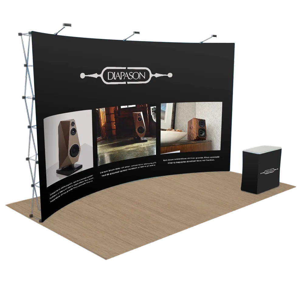 Espositore Pop Up Curvo Personalizzato 6,1 m x 3 m - Imprint Now - IT