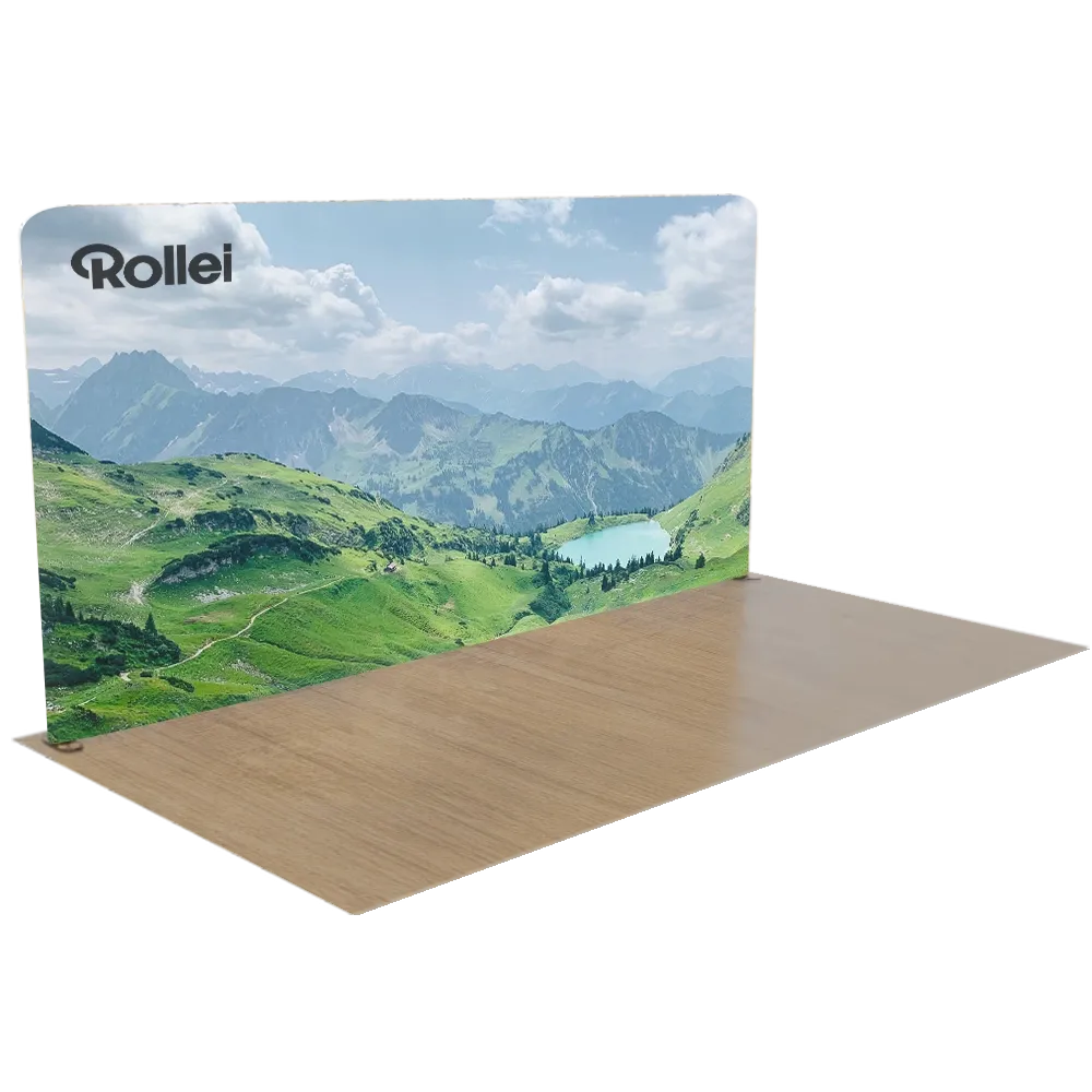 Individuelles, Hintergrundbeleuchtetes Messedisplay 6,1 m x 3 m