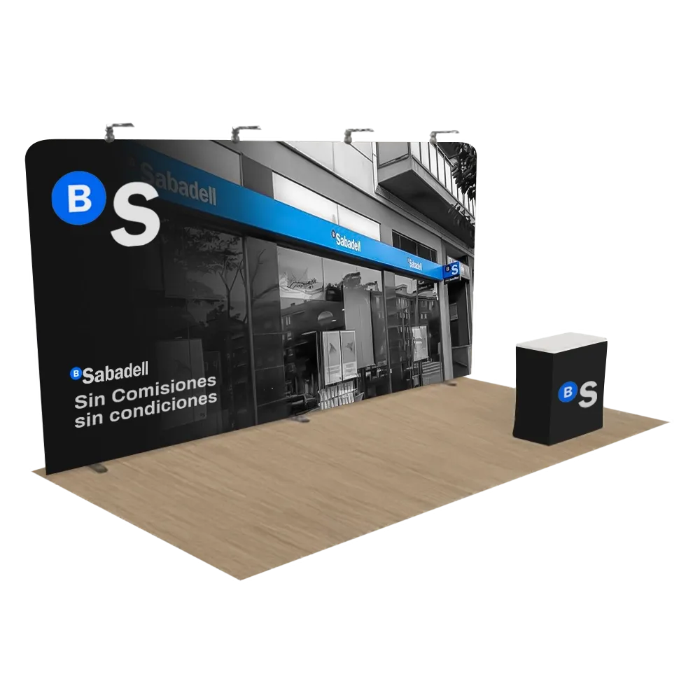 Expositor de Cremallera Personalizado 6,1 x 3,1 m - Imprint Now - ES