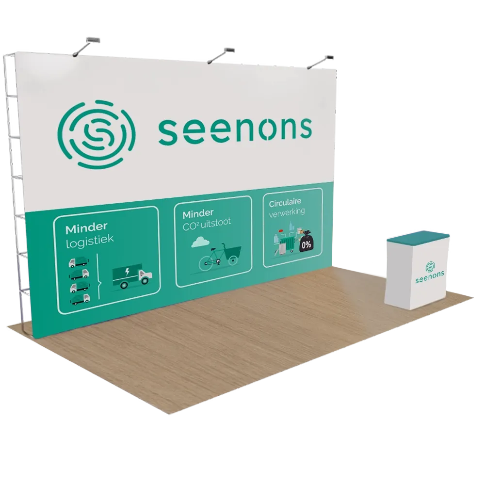 Pop-up Vakbeursdisplay op Maat 6,1 m x 3 m