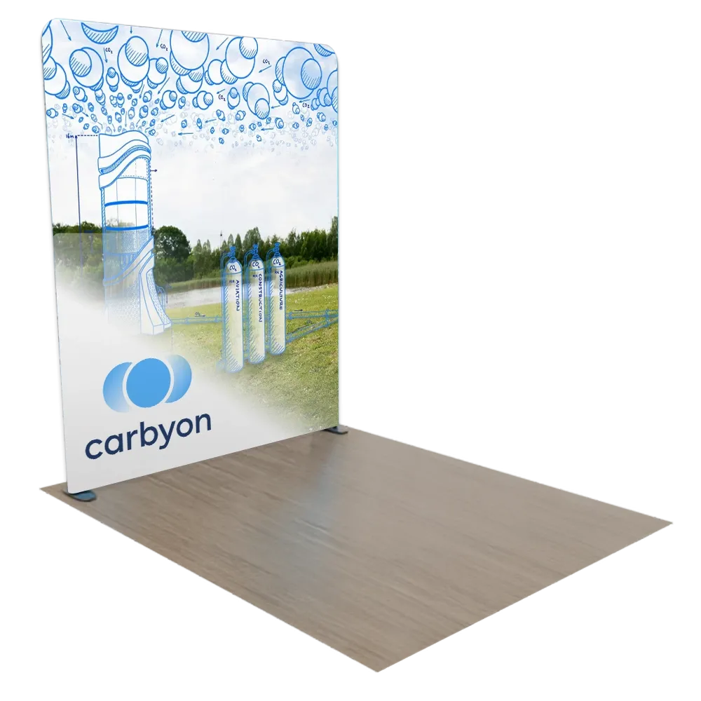 Gepersonaliseerde Verlichte Trade Show Display Spanning stof 2,4 m x 2,4 m