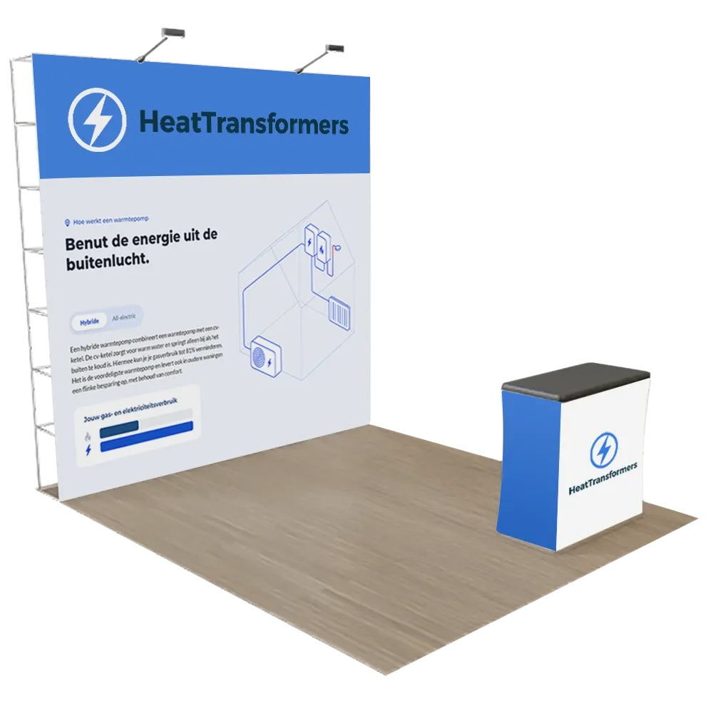 3 m x 3 m Rechte Pop-up Display